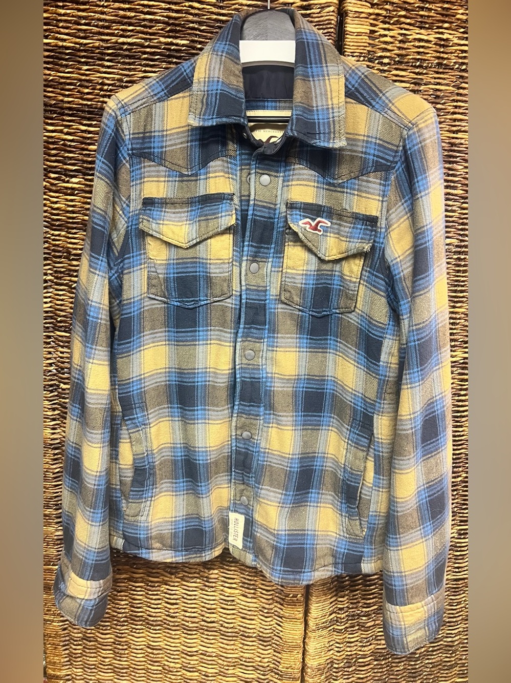 Hollister-Mens Plaid Lined Jacket- Large, Carlsbad, Minor top back piling